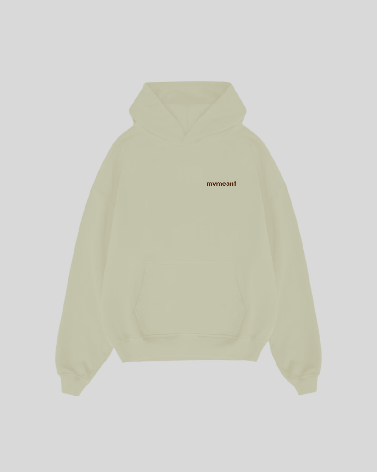 MVMEANT BOX HOODIE- CREAM
